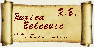 Ružica Belčević vizit kartica